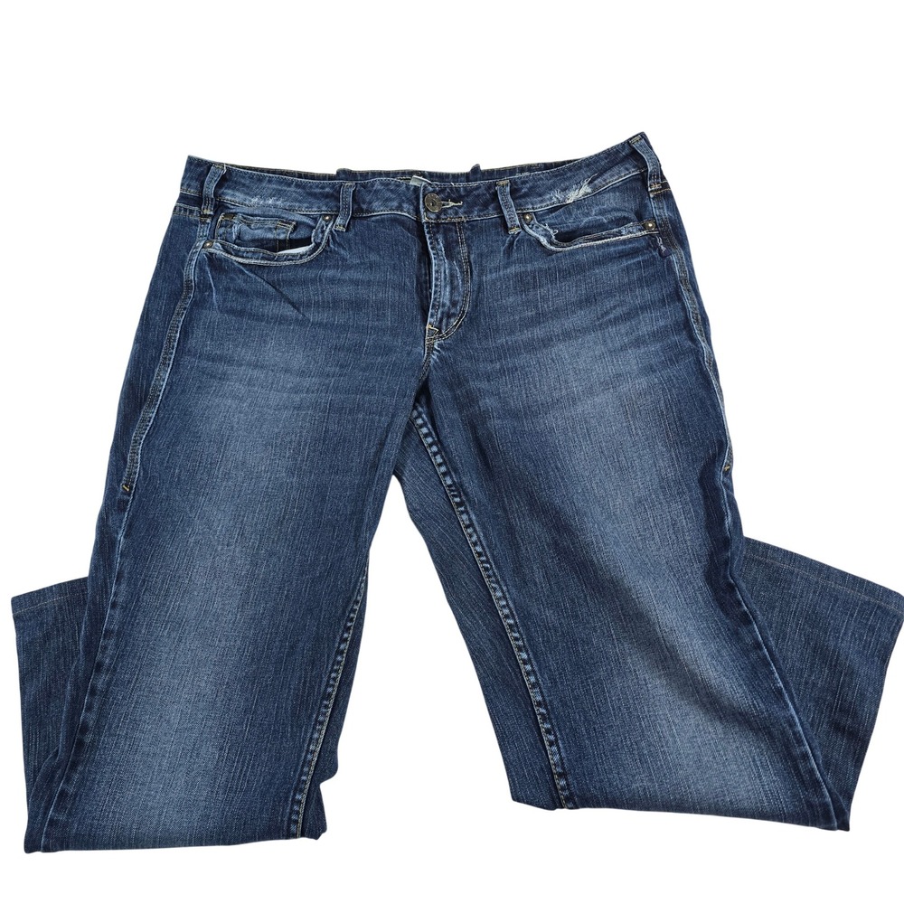 Silver Jeans Co Eden Mid Rise Bootcut Jeans Dark Wash Blue Plus Sz 22 L33 L1615